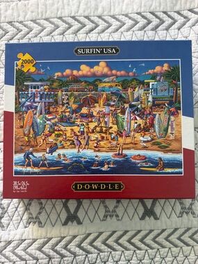 Surfin' USA 2000 Dowdle Beach Puzzle - Colorful Coastal Scene
